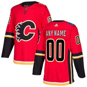 Kinder Calgary Flames Eishockey Trikot Benutzerdefinierte Heim Rot Authentic